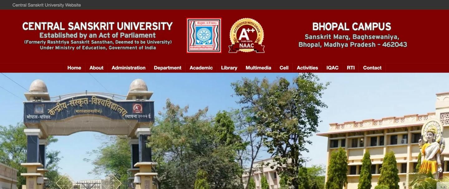 Central Sanskrit University, Bhopal Campus