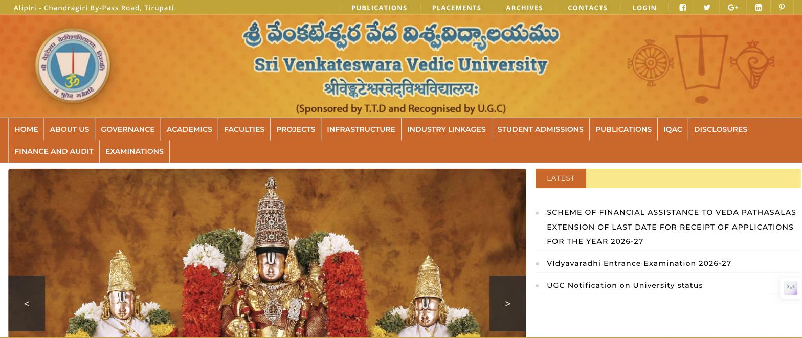 Sri Venkateswara Vedic University, Tirupati